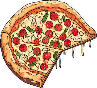 披萨创意插画