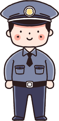 交警卡通插画设计元素