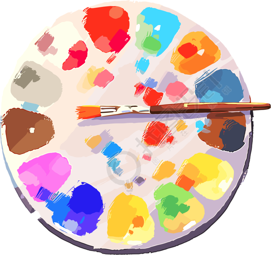 调色盘简洁插画