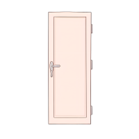 卡通门简洁插图