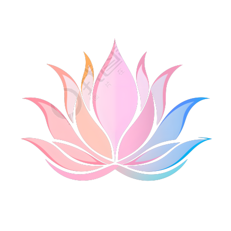 莲花logo图标插画