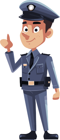 交警卡通插画素材