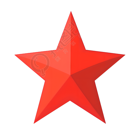 红色五角星矢量素材