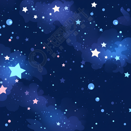 黑夜星空背景插画