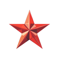 红色五角星图案插画