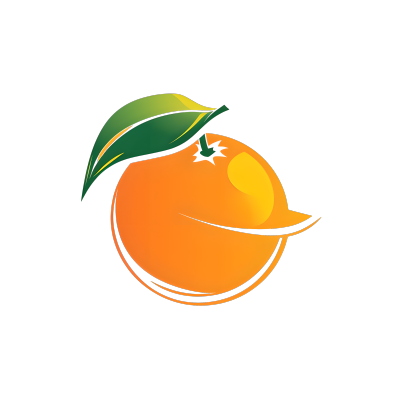 橙子logo矢量插图