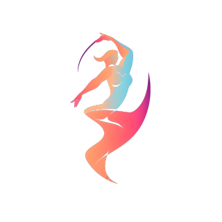 舞蹈logo简约插图