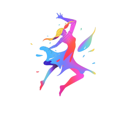 舞蹈logo矢量插画素材