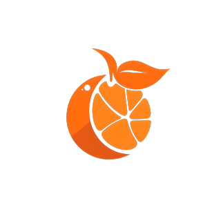 橙子logo简约插画设计