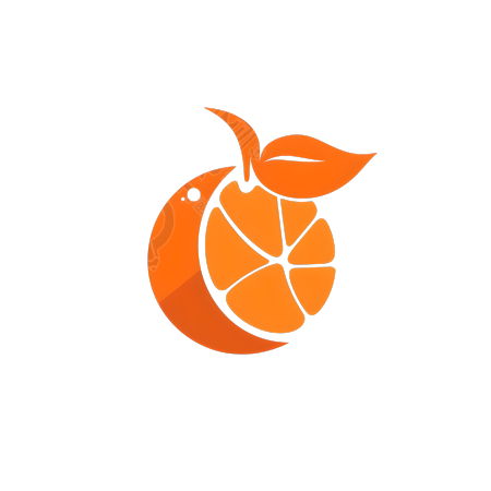 橙子logo简约插画设计