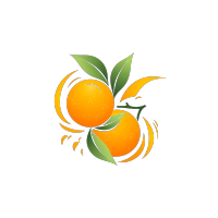 橙子logo简约插图