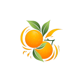 橙子logo简约插图
