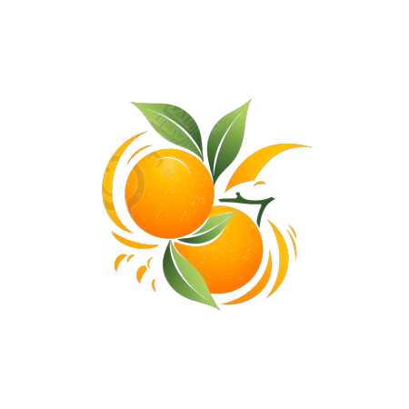 橙子logo简约插图