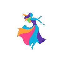 舞蹈logo矢量插画