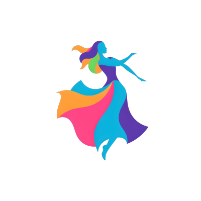 舞蹈logo矢量插画