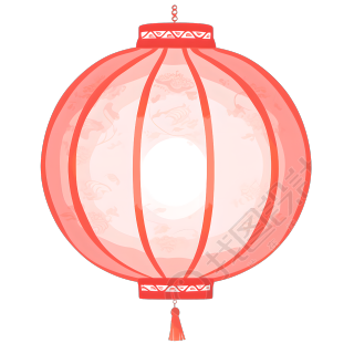 红灯笼中国风插画