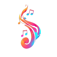 彩色音符简约向量插画