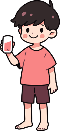 拿水杯的男生插图