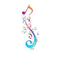 彩色音符插画