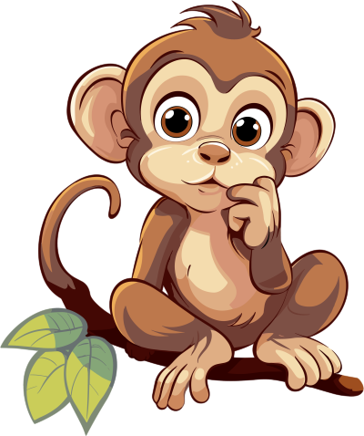 猴子卡通插画设计