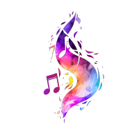 彩色音符可商用插画