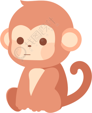 猴子卡通透明背景素材
