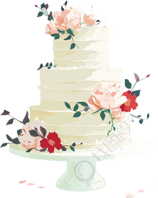 婚礼蛋糕PNG图形素材