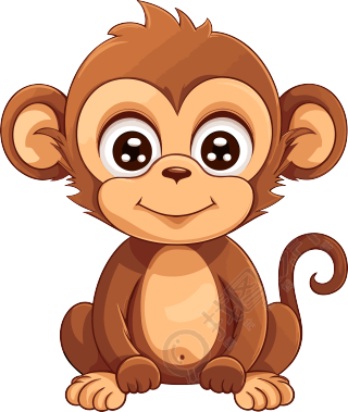 猴子卡通高清图形素材