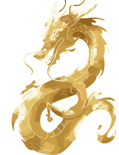 中国龙黄金色插图