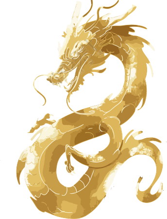 中国龙黄金色插图