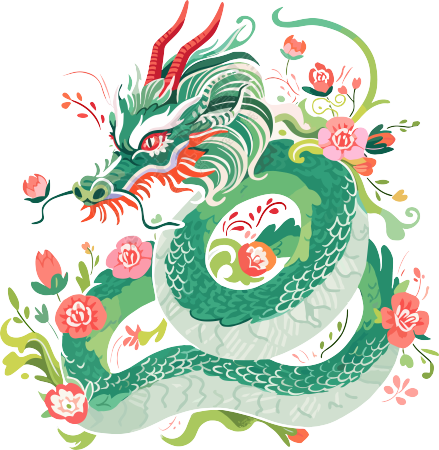 中国龙简洁可爱素材
