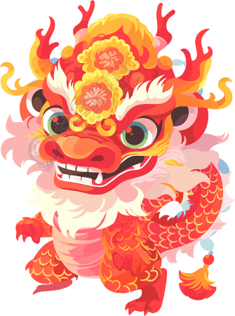 舞龙中国新年PNG插图