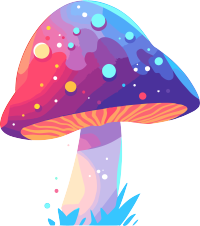 蘑菇卡通平面插画