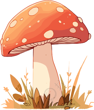 蘑菇卡通PNG插图