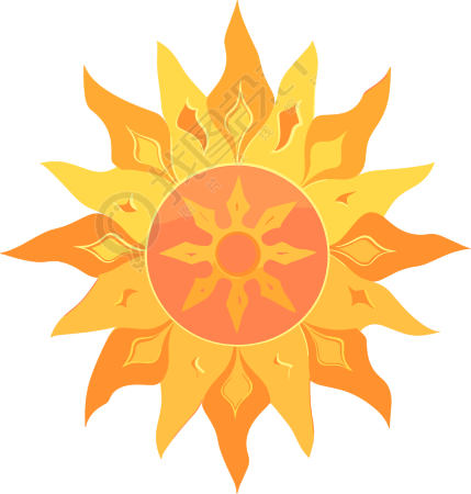 太阳卡通创意设计素材