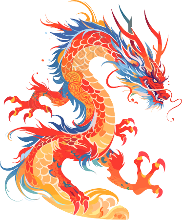 龙矢量插图