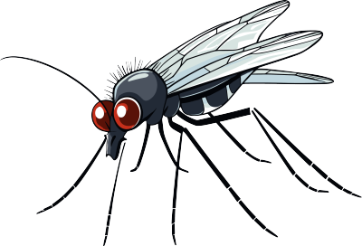 蚊子卡通插画