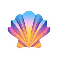 贝壳logo简约插画设计