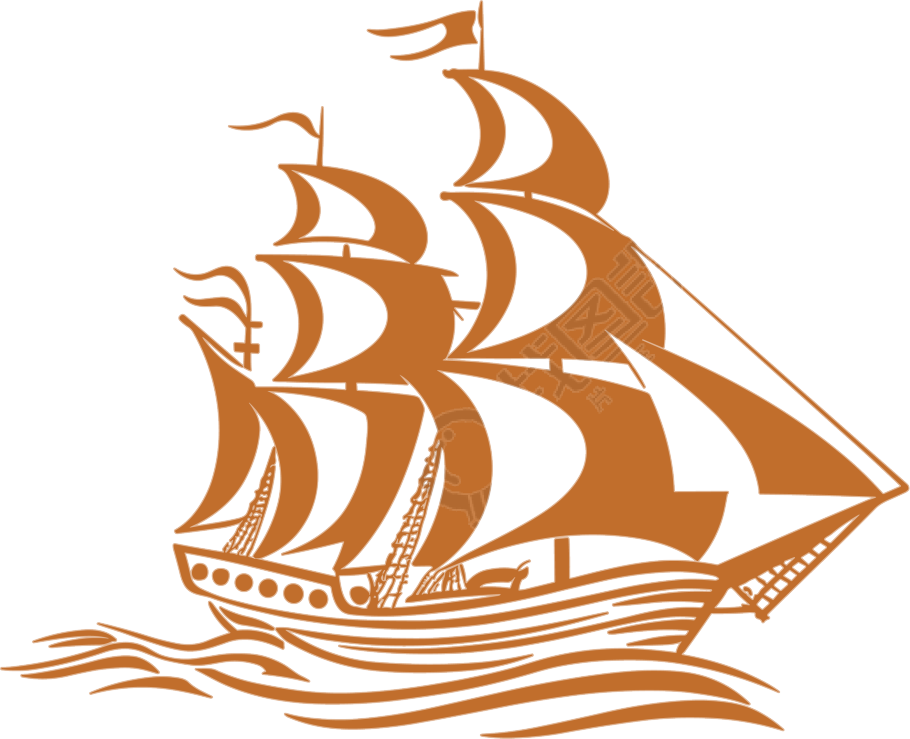 船logo透明背景素材