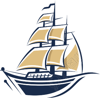 船logo插画设计素材