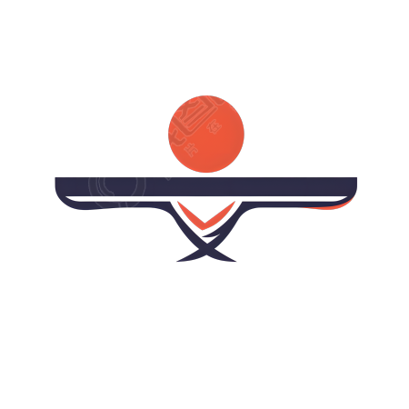乒乓球logo可商用插画