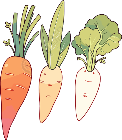 蔬菜水果卡通PNG插画