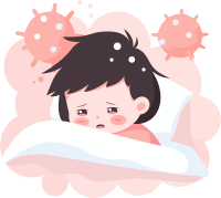 发烧透明背景插图