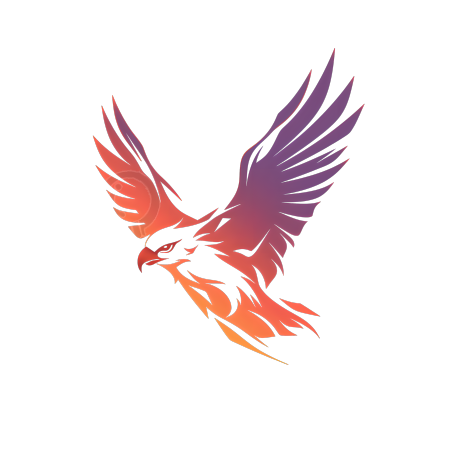老鹰logo渐变插图