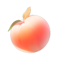 桃子卡通可爱插画