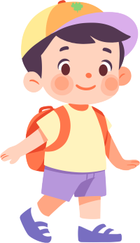 幼儿园卡通学生插画