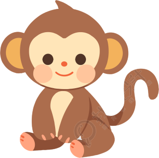 猴子卡通设计元素