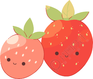 草莓卡通素材