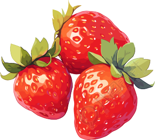 草莓卡通插图