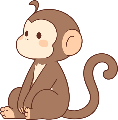 猴子卡通可商用图形素材